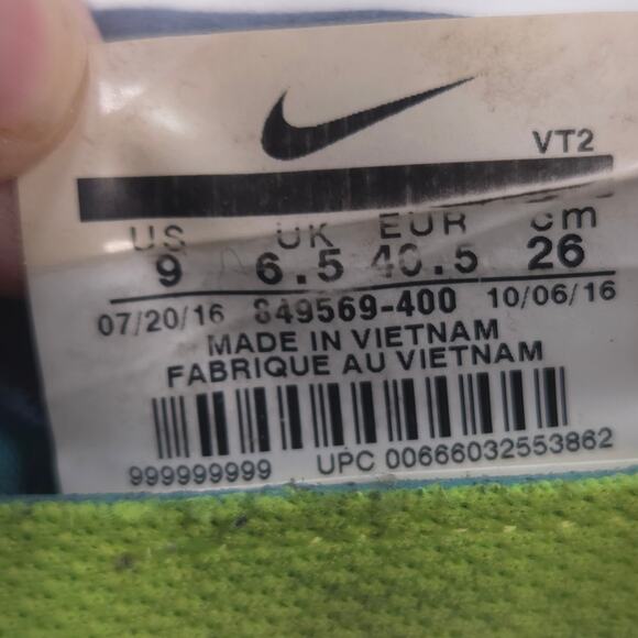 Nike Lunarglide 8 Athletic Lace Up Running Shoe Womens Size 9 849569-400 Blue - Picture 10 of 10